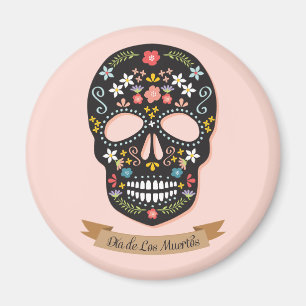 Day of the Dead, magnet - black-pink