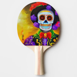 Day of the Dead Man (1) Ping Pong Paddle