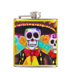 Day of the Dead Man 2 Hip Flask