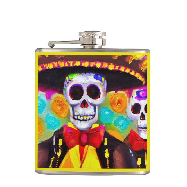 Day of the Dead Man 2 Hip Flask (Front)