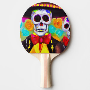 Day of the Dead Man (2) Ping Pong Paddle