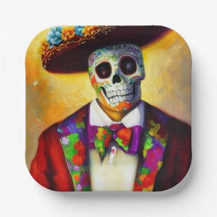 Day of the Dead Man 3 Paper Plate