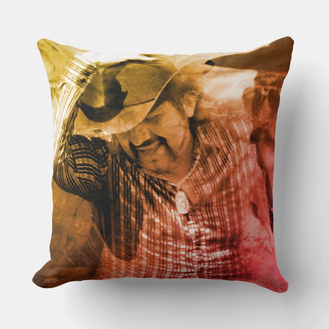 Day of the Dead - Man Celebrating  Throw Pillow (Front)