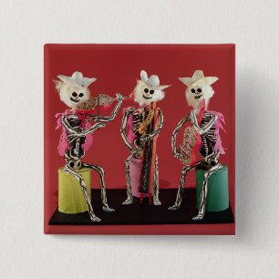Day of the Dead: Mariachi, from Oaxaca 2 Inch Square Button