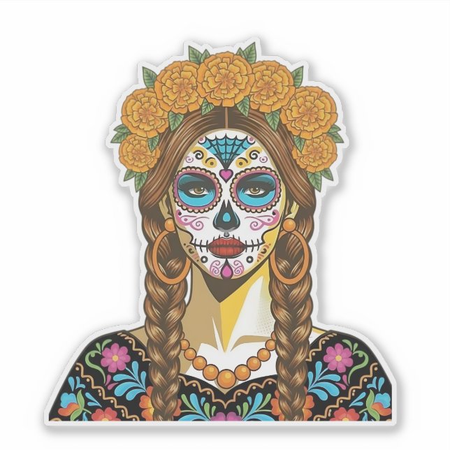 Day of the Dead Marigold Catrina (Front)