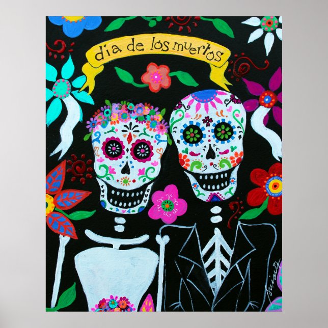 DAY OF THE DEAD MEXICAN ARTIST COUPLE POSTERS (Front)