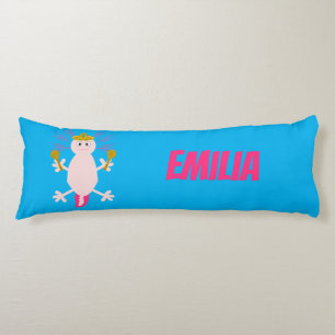 Day of the Dead Mexican Axolotl Custom Name Body Pillow