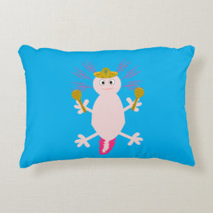 Day of the Dead Mexican Axolotl Double Sided Accent Pillow