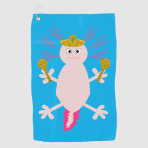 Day of the Dead Mexican Axolotl Golf Towel