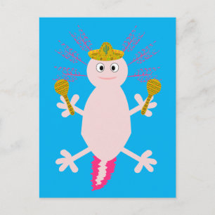 Day of the Dead Mexican Axolotl Postcard