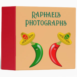 Day of the Dead Mexican Chilis Custom Photo Album Binder