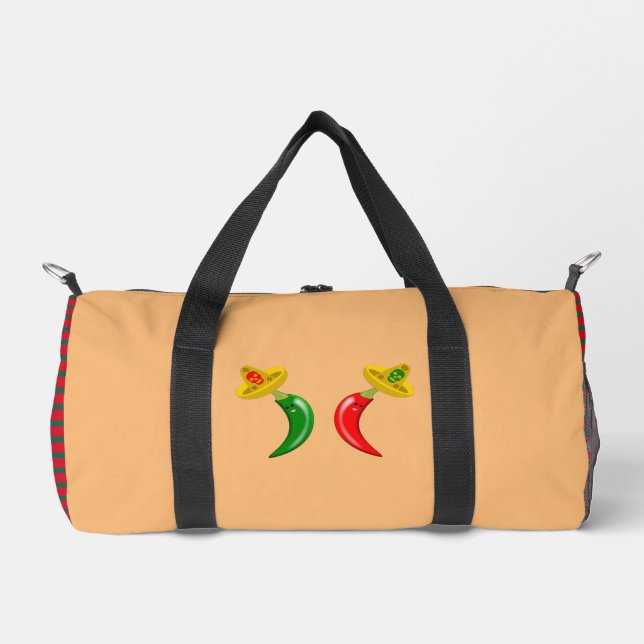 Day of the Dead Mexican Chilis Duffle Bag (Front)