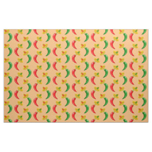 Day of the Dead Mexican Chilis Fabric
