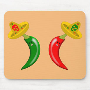 Day of the Dead Mexican Chilis Mouse Pad