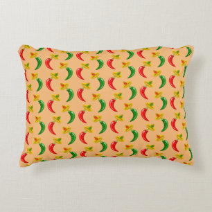 Day of the Dead Mexican Chilis Pattern Double Side Accent Pillow
