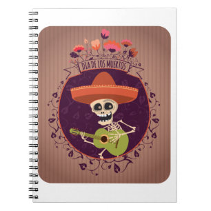 Day Of The Dead Mexican Skeleton Sugar Skull Lover Notebook