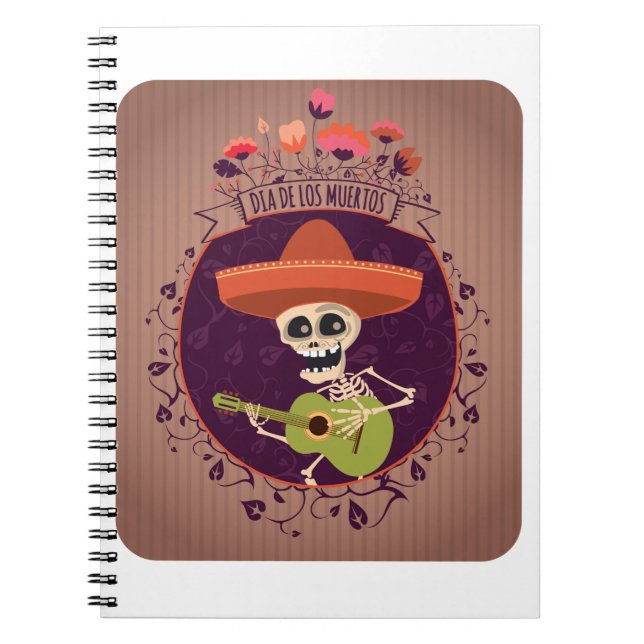 Day Of The Dead Mexican Skeleton Sugar Skull Lover Notebook (Front)