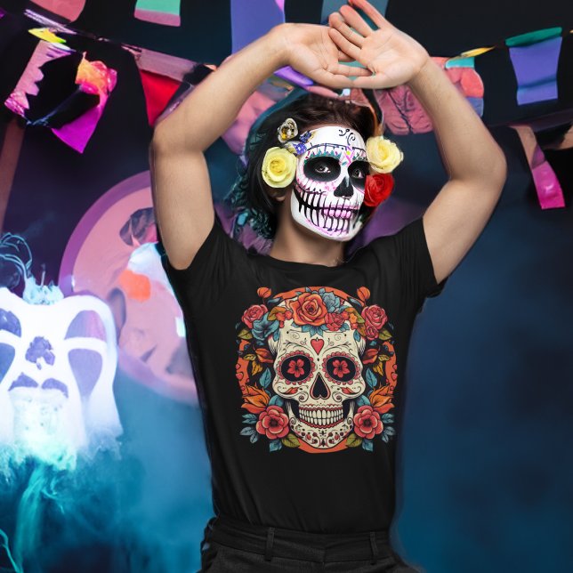 Day of the Dead Mexican Sugar Skull  T-Shirt (Creator Uploaded)