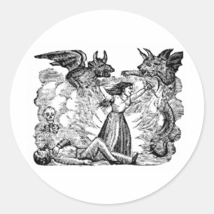 Day of the Dead, Mexico circa lates 1800's Classic Round Sticker