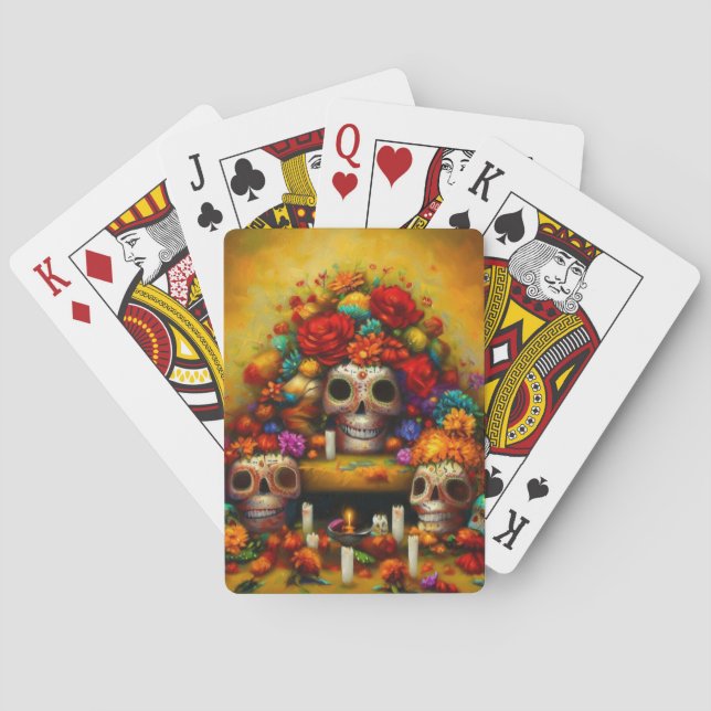 Day of the Dead Offrendas (1) Playing Cards (Back)