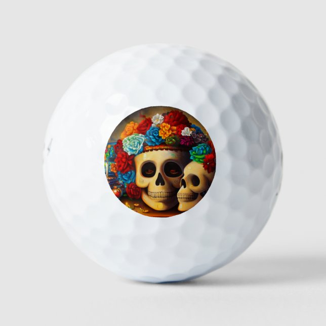 Day of the Dead Offrendas (2) Golf Balls (Front)