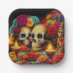 Day of the Dead Offrendas 3 Paper Plate