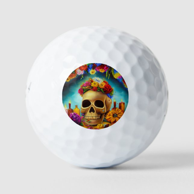 Day of the Dead Offrendas (6) Golf Balls (Front)