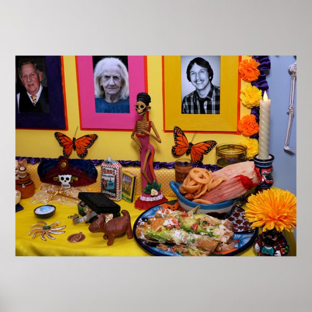 Day of the Dead Ofrenda Display Poster (Front)