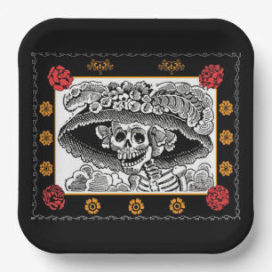 Day of the Dead Paper - José Guadalupe Posada   Paper Plate
