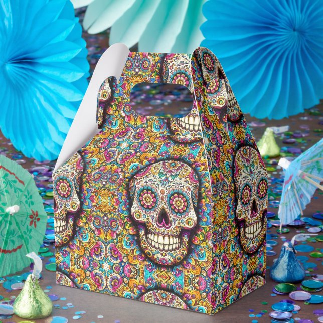 Day of the Dead Pattern Favor Box (Party)