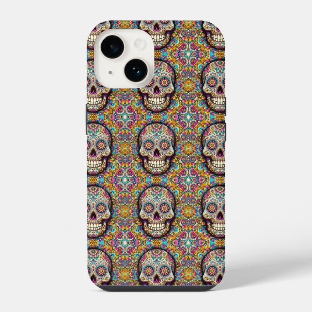 Day of the Dead Pattern iPhone Case (Back)