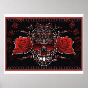 Day of the Dead Pin strip art poster