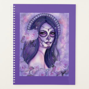 Day of the dead purple roses and butterflies Renee Planner