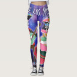 Day of The Dead Skeleton Mariachi Dancer Leggings<br><div class="desc">Festive and all set for a Dia de Los Muertos - Day of The Dead Fiesta Party. Features two skeletons one a mariachi playing a guitar and the other dancing.</div>
