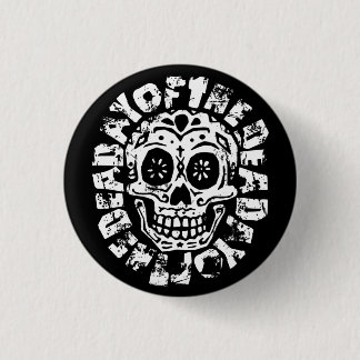 Day Of The Dead Skull 1 Inch Round Button