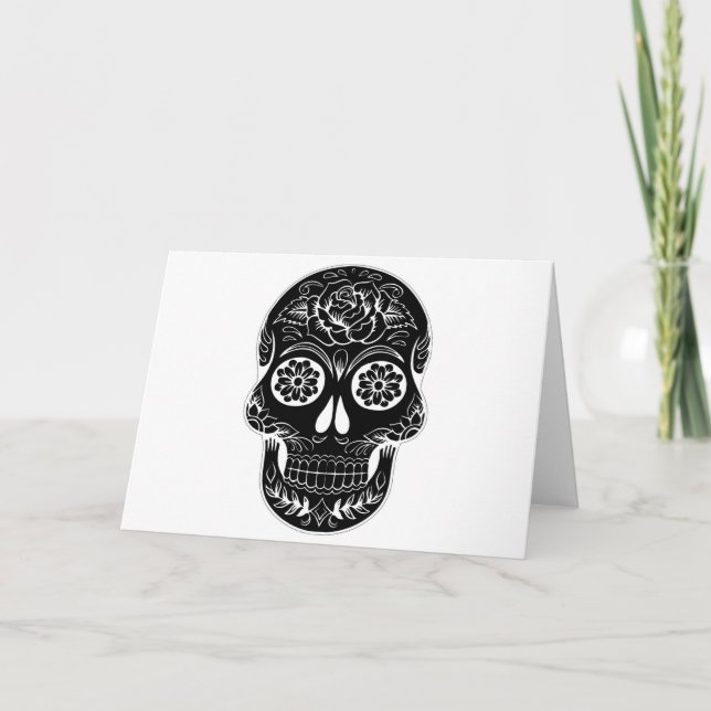 Day of the Dead Skull Card (Front)