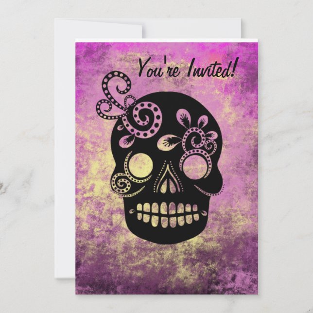 Day of the Dead Skull Invitation (Front)