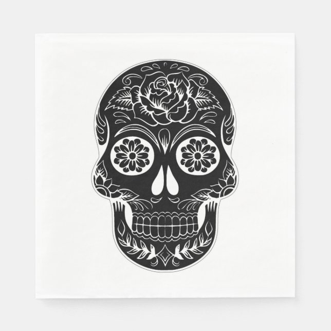 Day of the Dead Skull Napkin (Front)