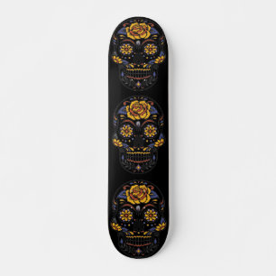 Day of the Dead Skull Skateboard