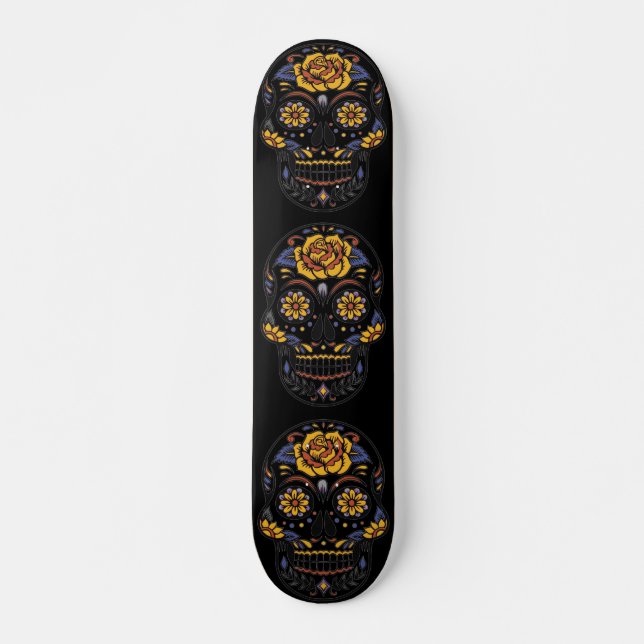 Day of the Dead Skull Skateboard (Front)