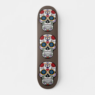 Day of the Dead Skull Skateboard