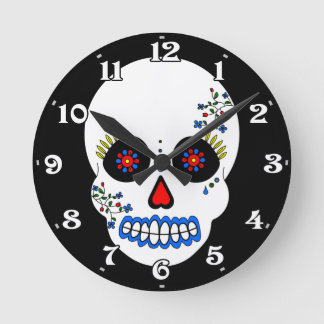 Day of the Dead Skull Wall Clock