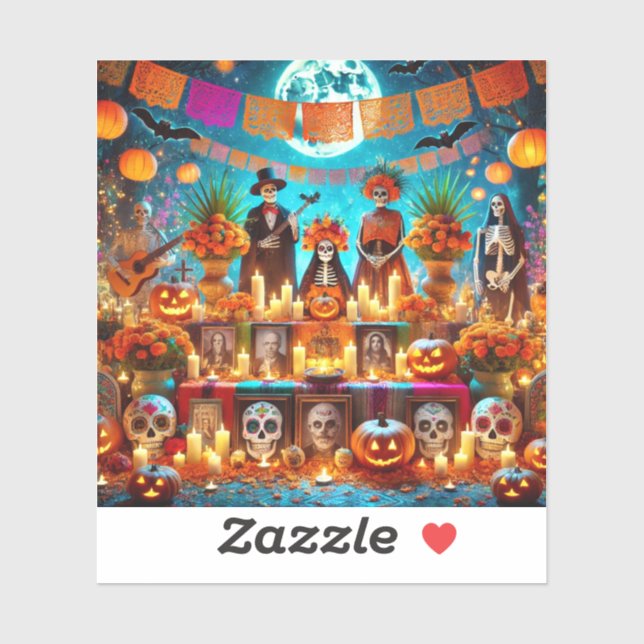 Day of the dead stickers Halloween day (Sheet)