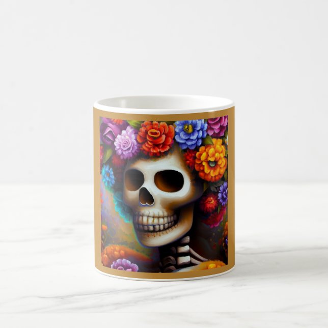 Day of the Dead Sugar Skull 1 Coffee Mug (Center)