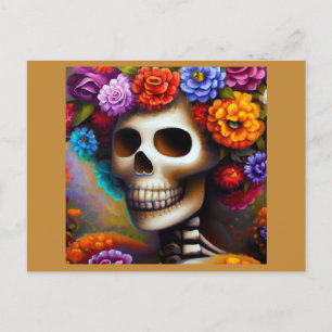 Day of the Dead Sugar Skull 1 Holiday Postcard