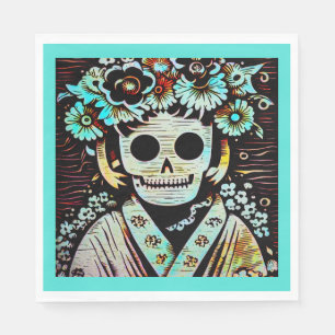 Day of the Dead Sugar Skull 4 Napkin