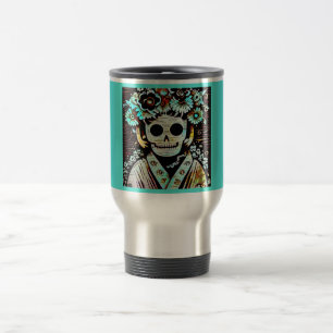 Day of the Dead Sugar Skull 4 Travel Mug