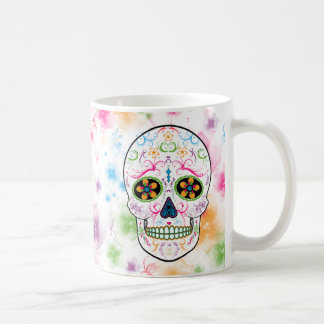 Day of the Dead Sugar Skull - Bright Multi Colour Coffee Mug
