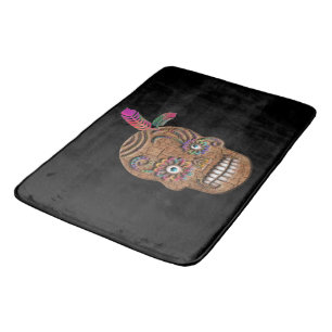 Day of the Dead Sugar Skull (Cedar) Bath Mat