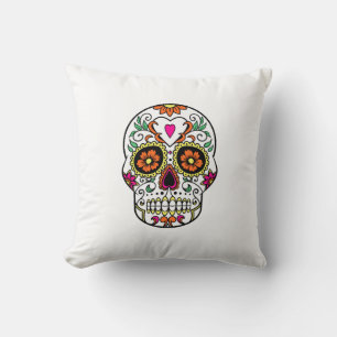 Day of the Dead Sugar Skull Classic Halloween Throw Pillow
